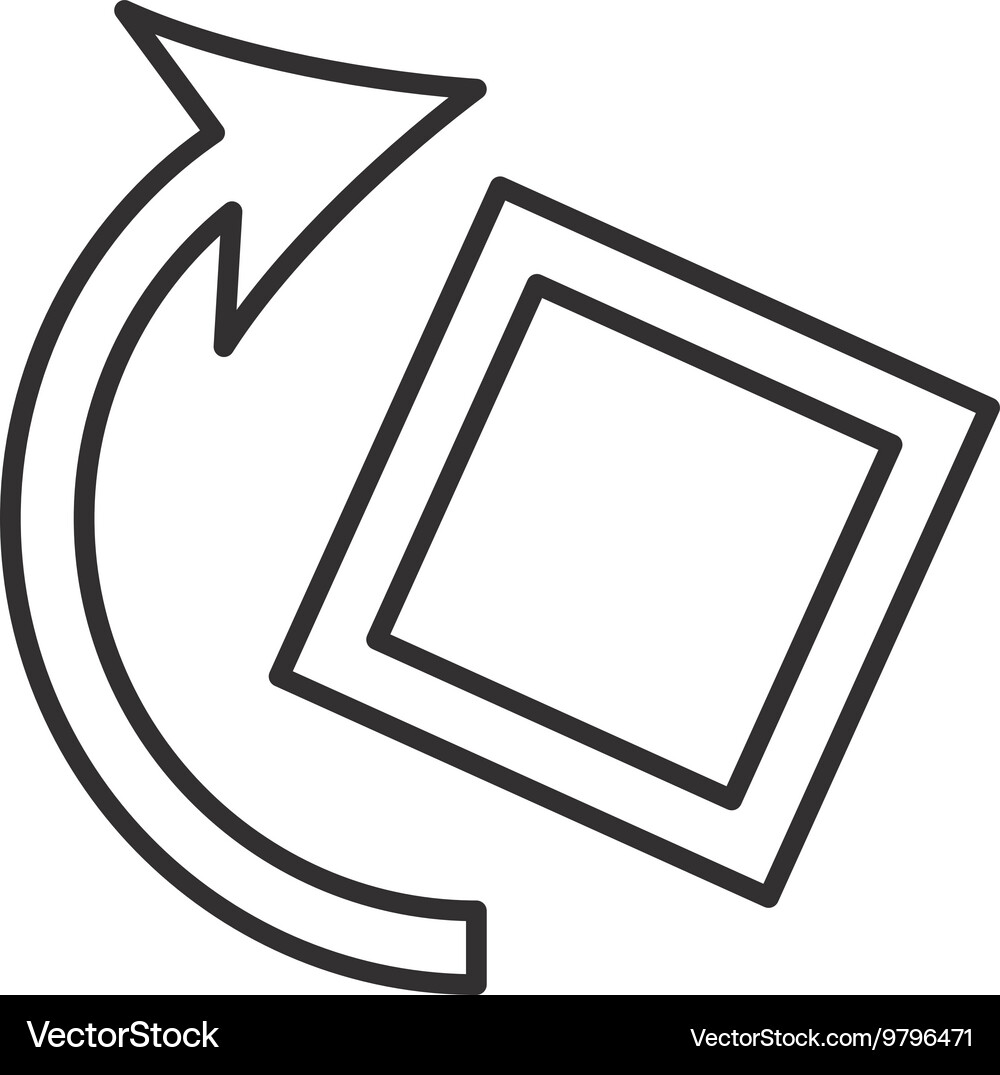 Rotate screen button isolated icon design Vector Image