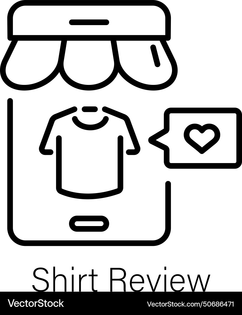 Shirt review Royalty Free Vector Image VectorStock