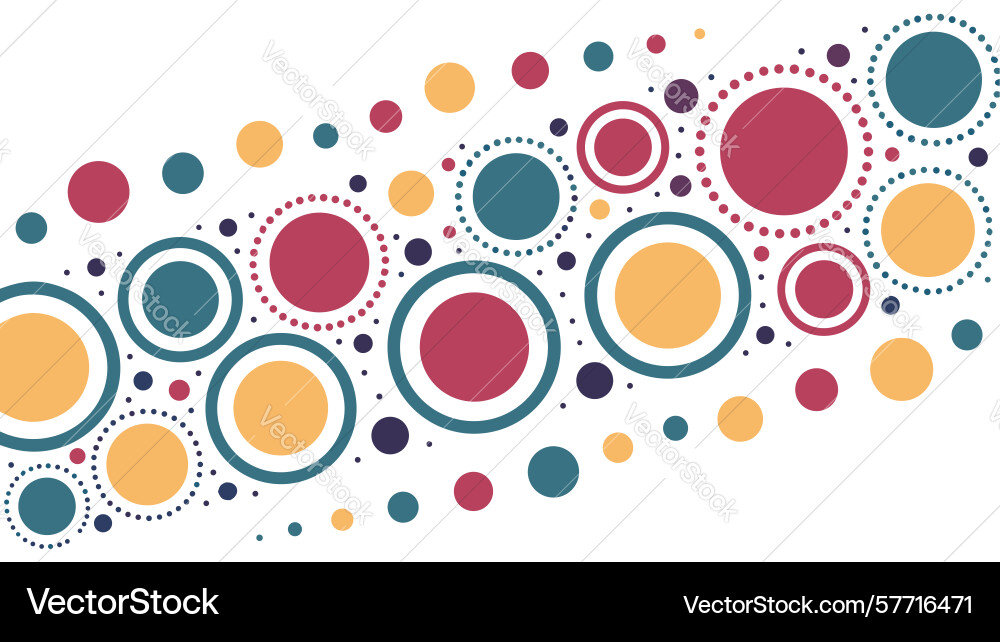 Vibrant circular abstract pattern design vector image