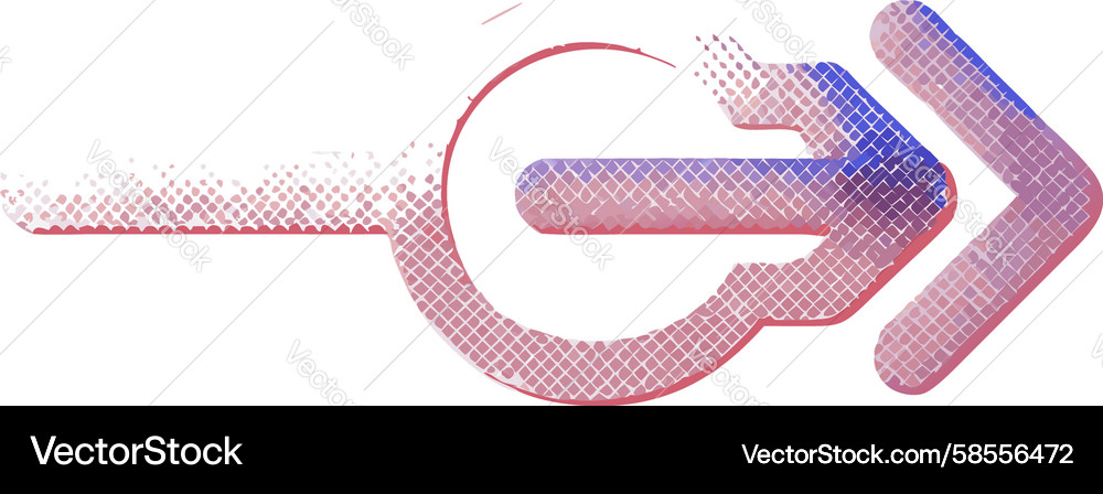 Dynamic Textured Navigation Arrow Vector Image