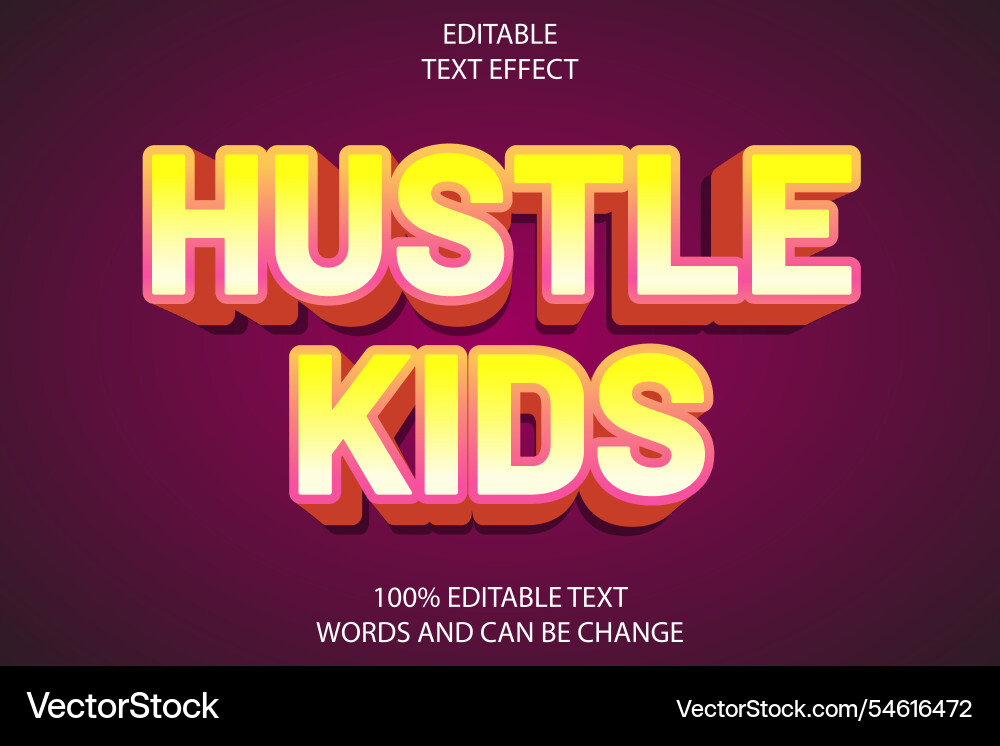 Editable text effect 3d emboss modern style Editable text effect 3d emboss modern style vector image