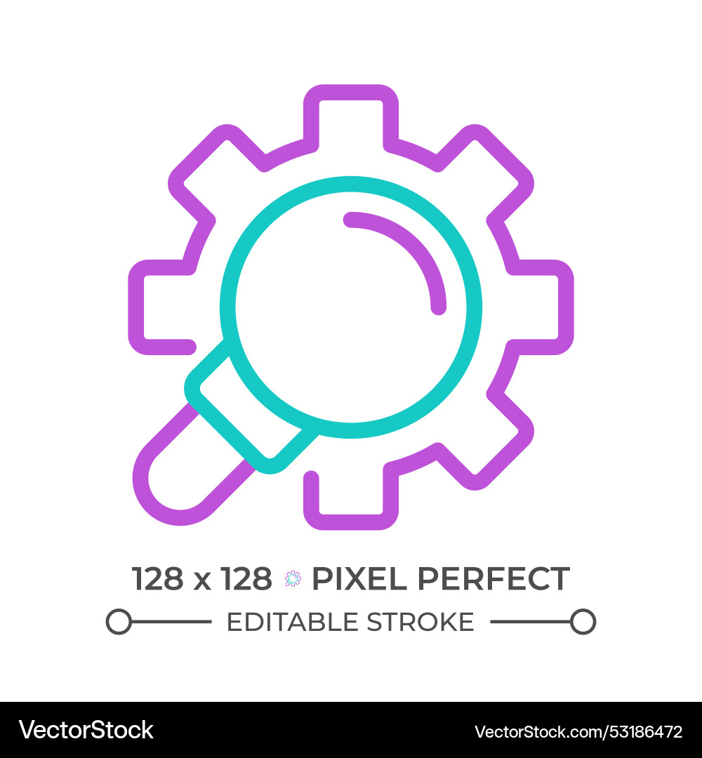 Extended search two color line icon Extended search two color line icon vector image