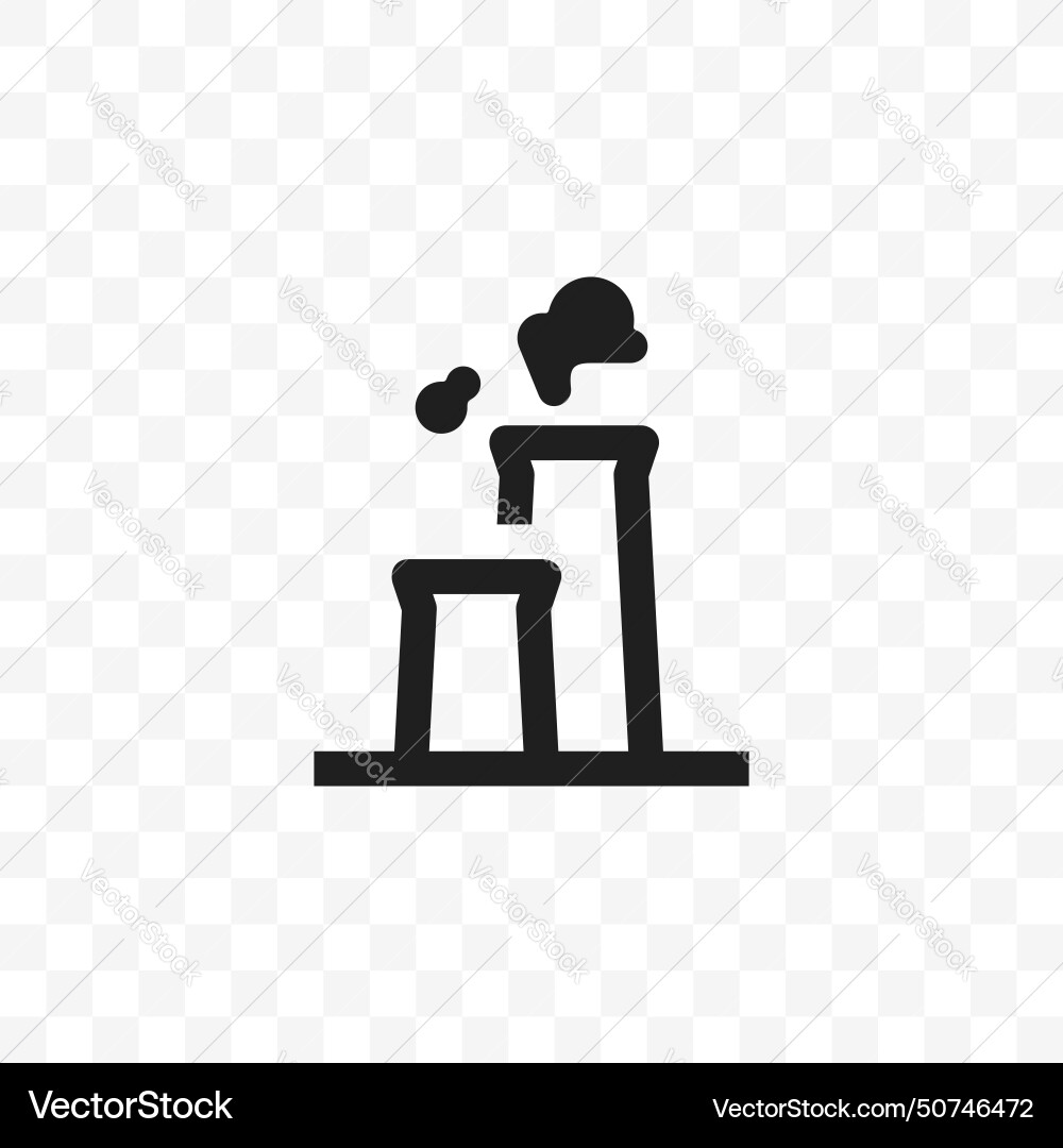 Factory smoke stack linear design Factory smoke stack linear design vector image