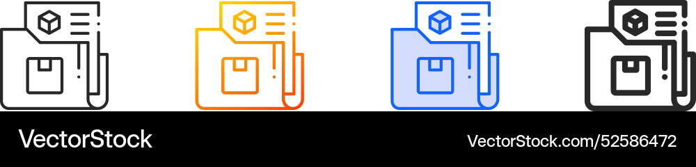 File iconthin linear gradient blue stroke vector image