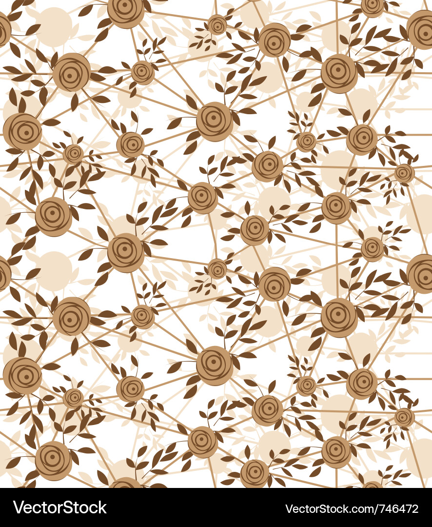 Floral Net Pattern Vector Image