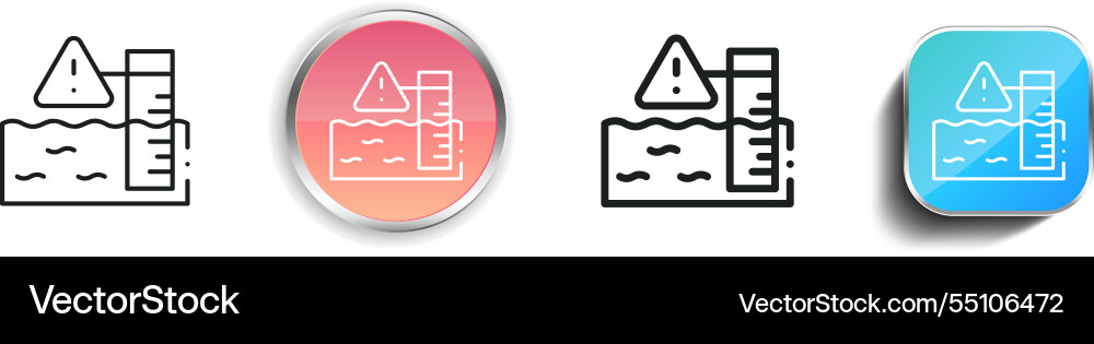 Increase icon thin linear regular and button vector image