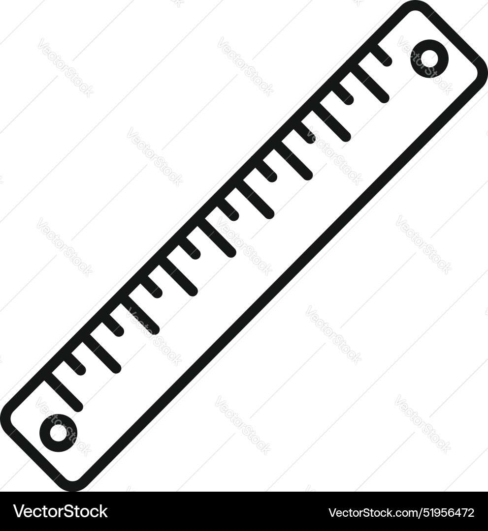 Measuring line icon representing length Measuring line icon representing length vector image