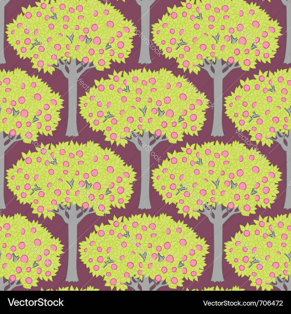 Seamless pattern with trees Vector Image