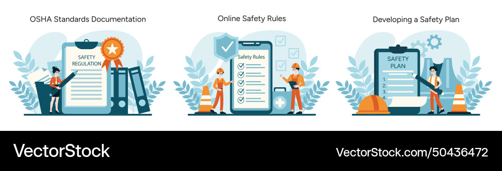 Showcasing standard documentation enforcing vector image
