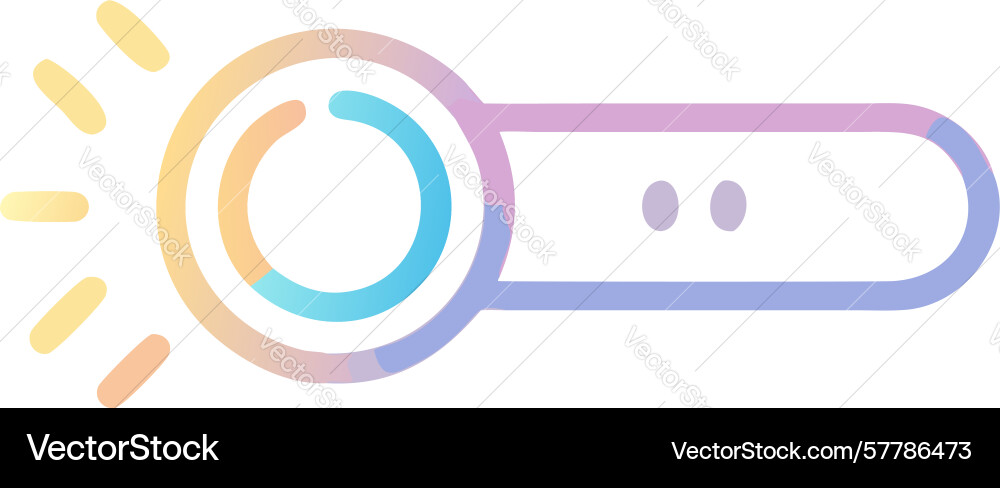 Bright search bar icon light-themed ui element vector image