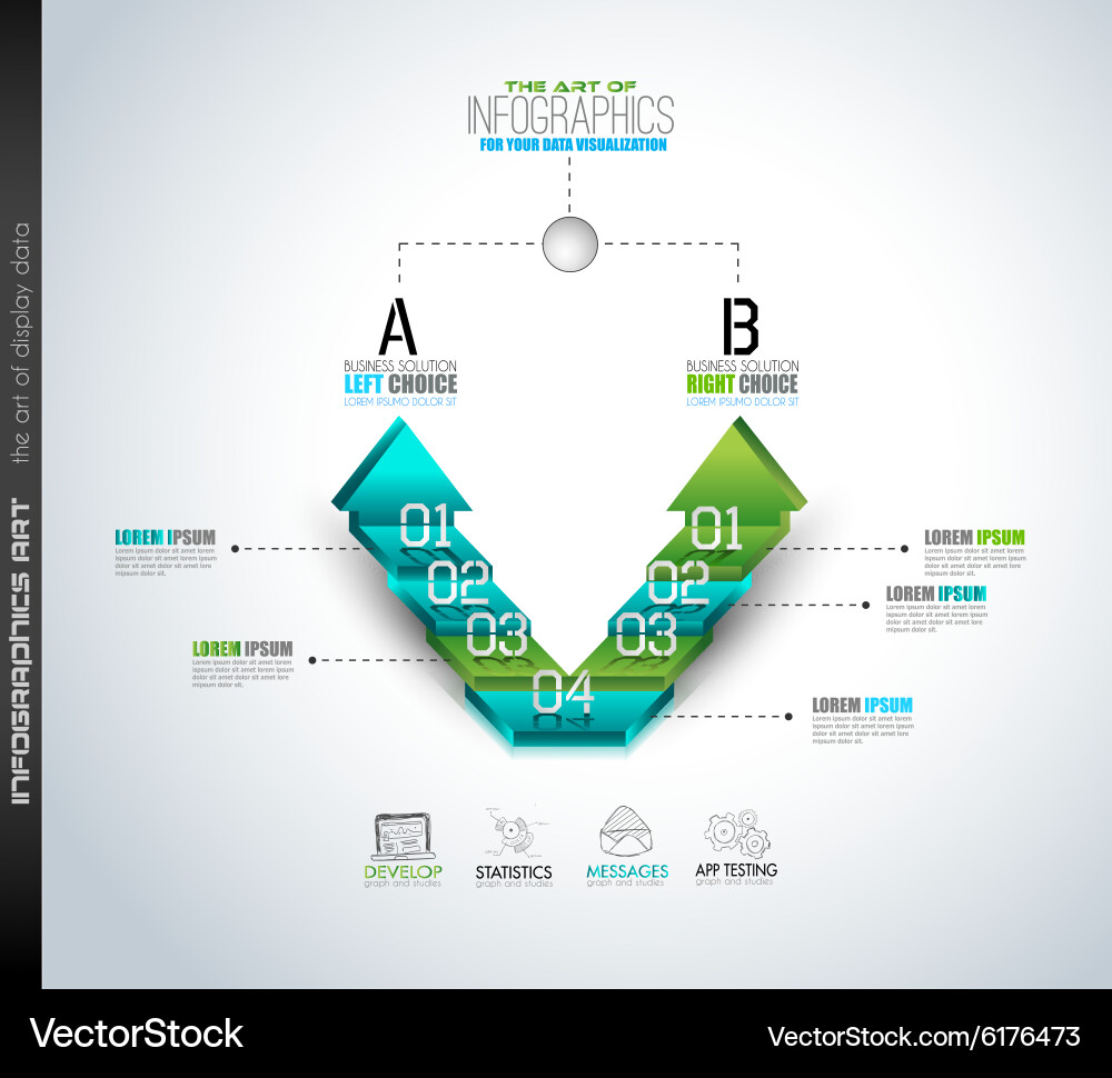 Clean infographic layout template for data Vector Image