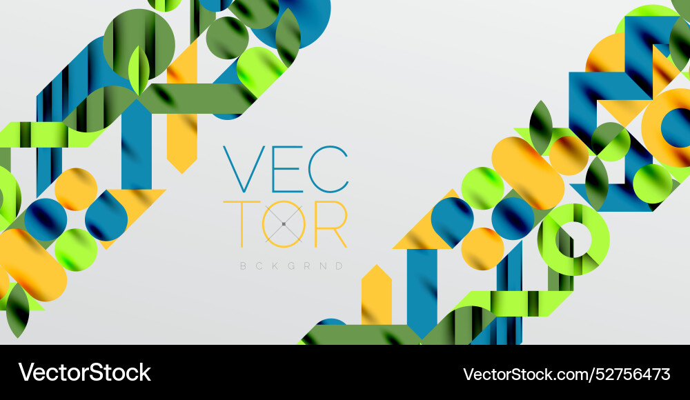 Colorful simple dynamic geometric forms circles Vector Image