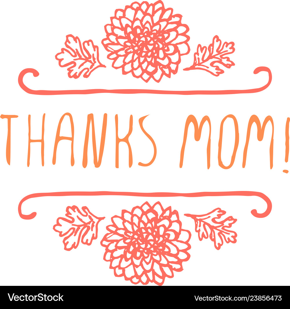Happy mothers day handlettering element on white Happy mothers day handlettering element on white vector image
