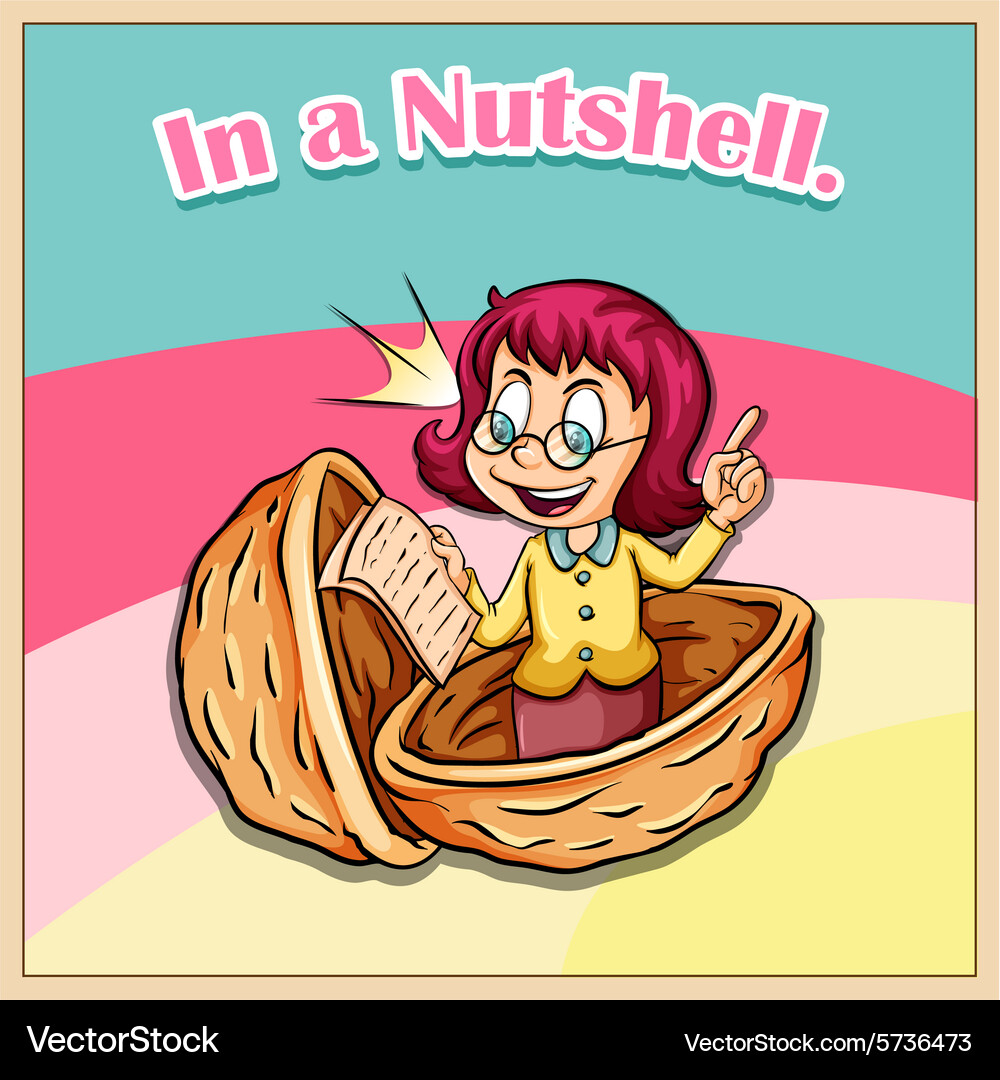 Idiom in a nutshell Vector Image