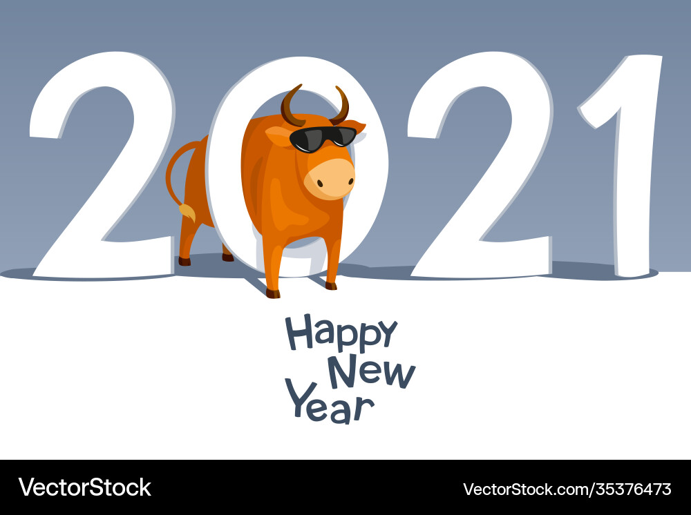 Jahr Stier 2021 Jahr Stier 2021 vektorbild