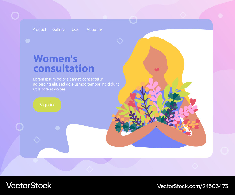 Spring landing page Spring landing page vector image