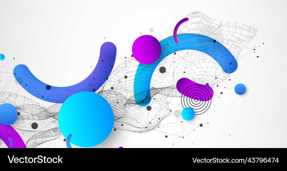 Abstract colorful background liquid dynamic flow vector image