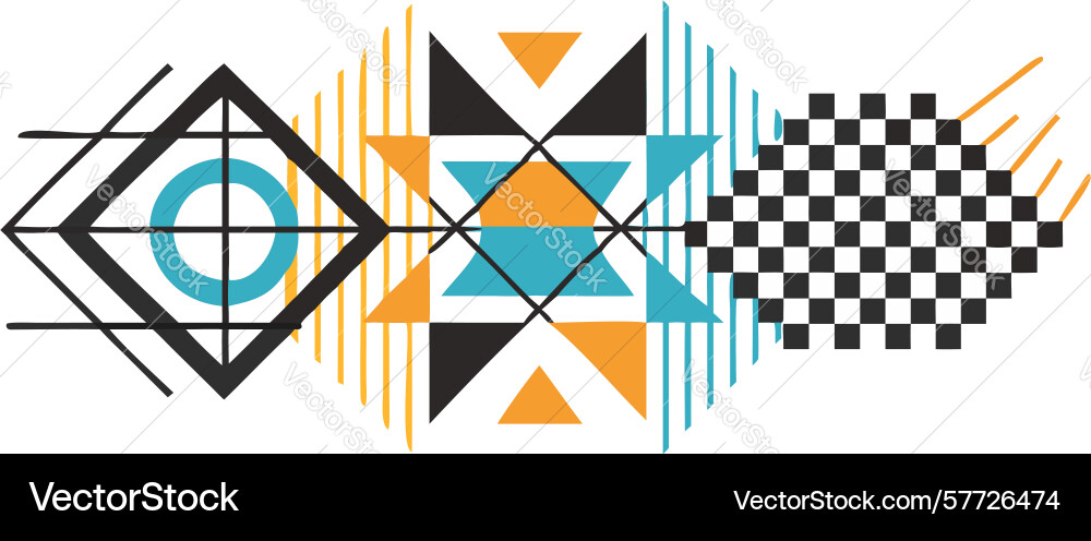 Abstract geometric design with triangles Vector Image