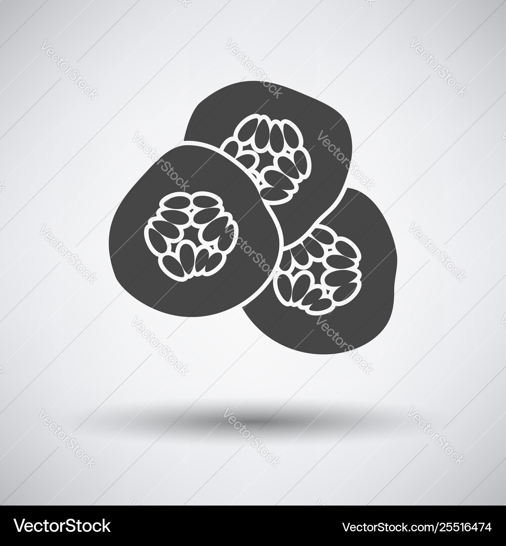 Cucumber slices for spa icon Vector Image