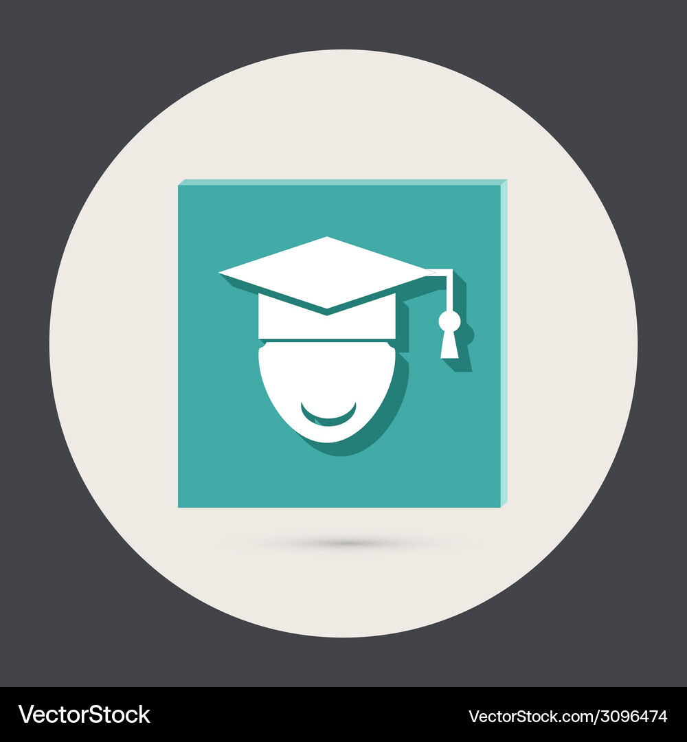 Graduate hat avatar Vector Image