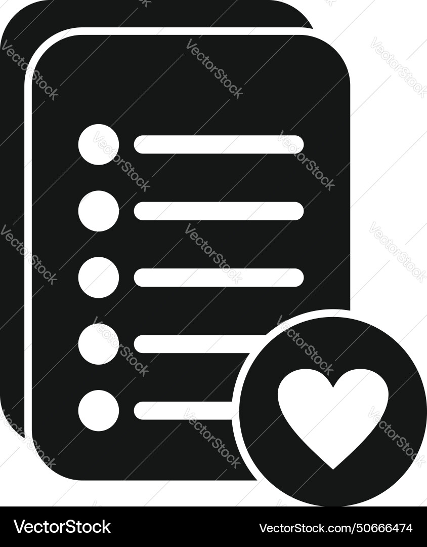 Order template icon simple favorite wish Order template icon simple favorite wish vector image