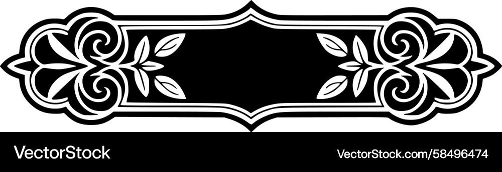 Ornate Baroque Scroll Border Element Vector Image