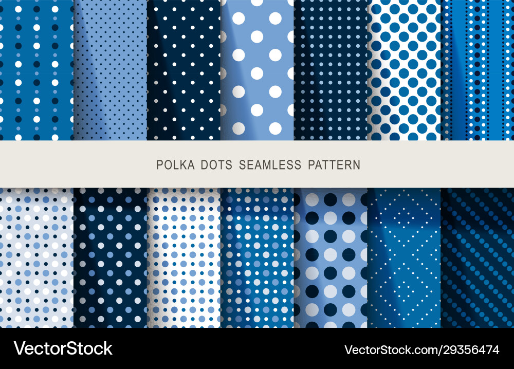 Seamless patterns polka dots set Seamless patterns polka dots set vector image