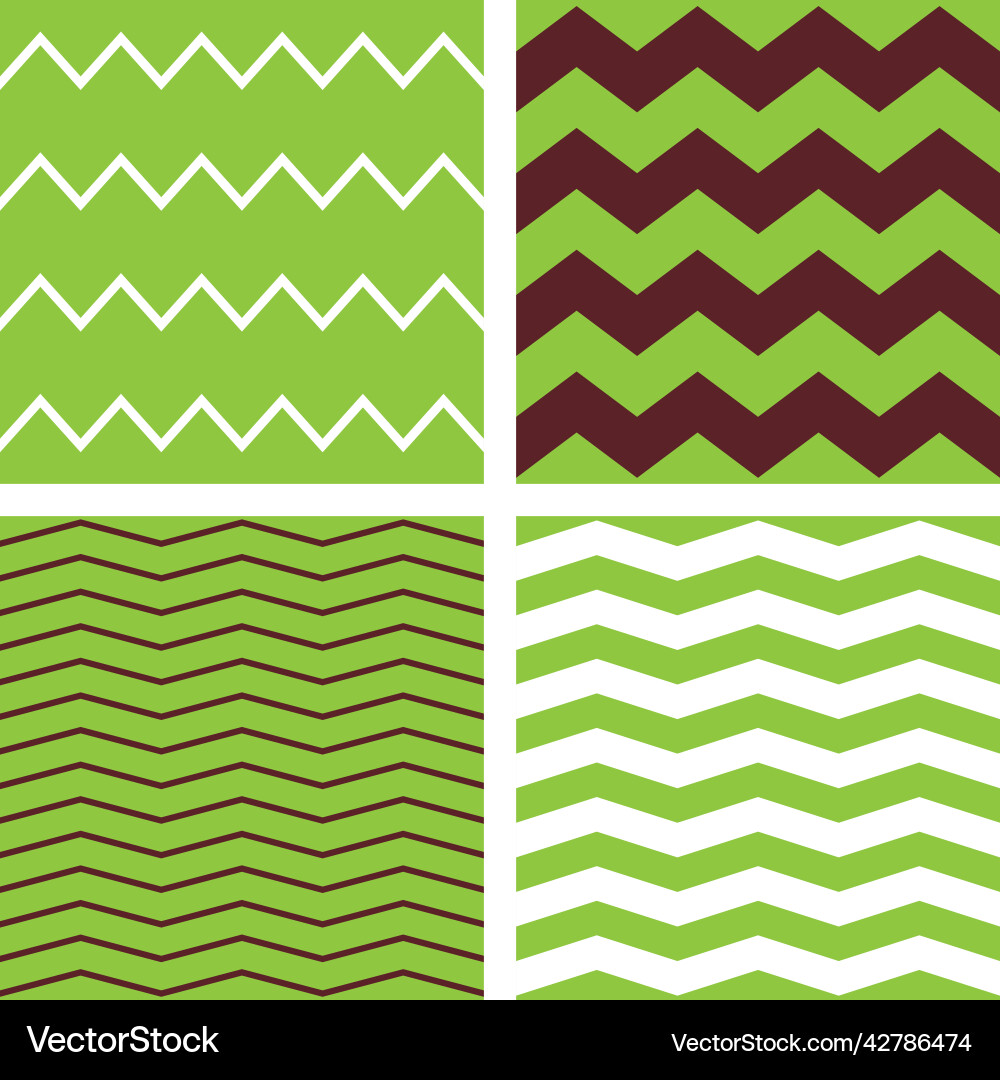 Zig Zag Pattern Tile Set vector image