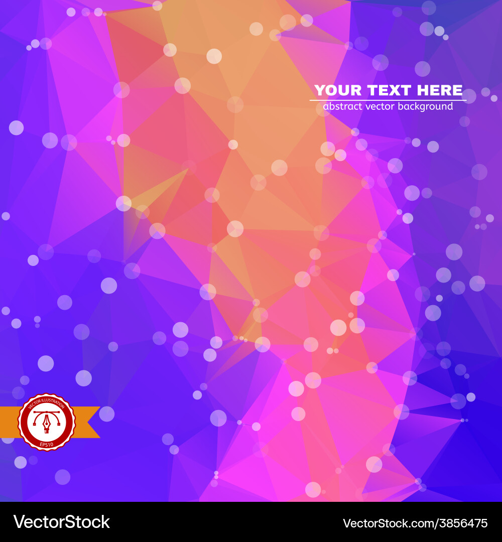 Abstract colorful triangles background vector image