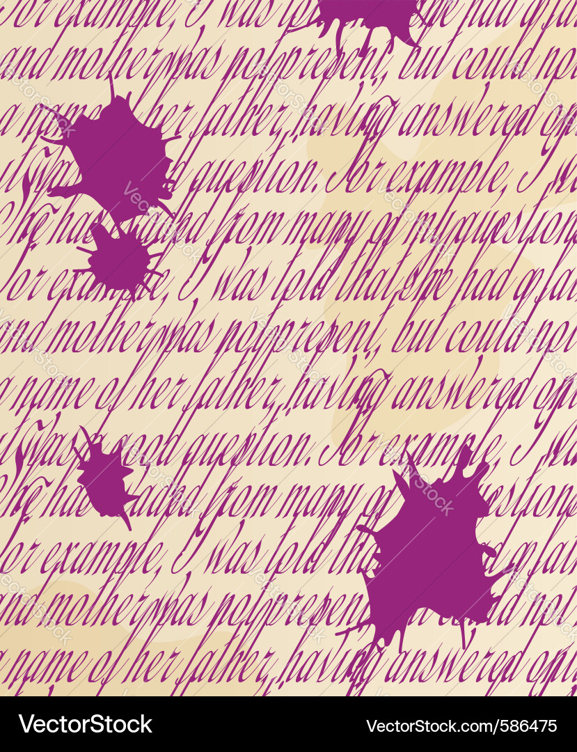Antique Blotched Text Vector Image
