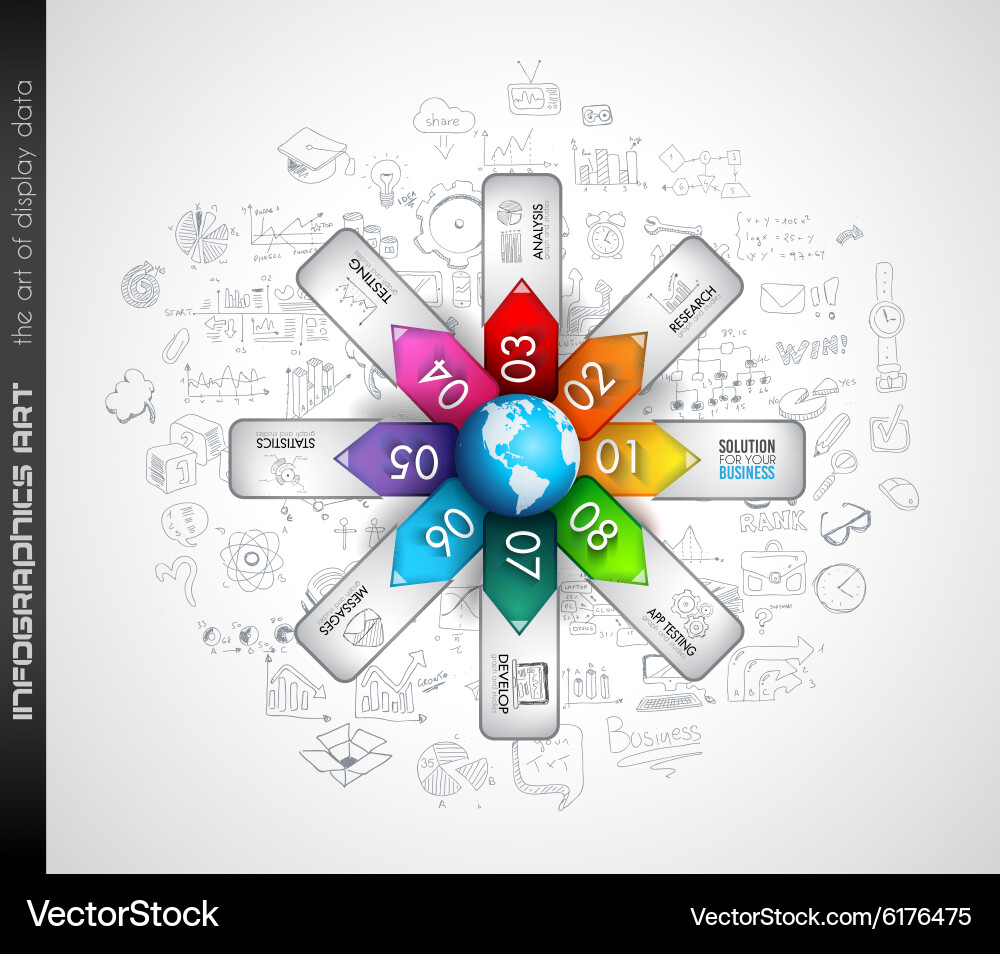 Clean infographic layout template for data Vector Image