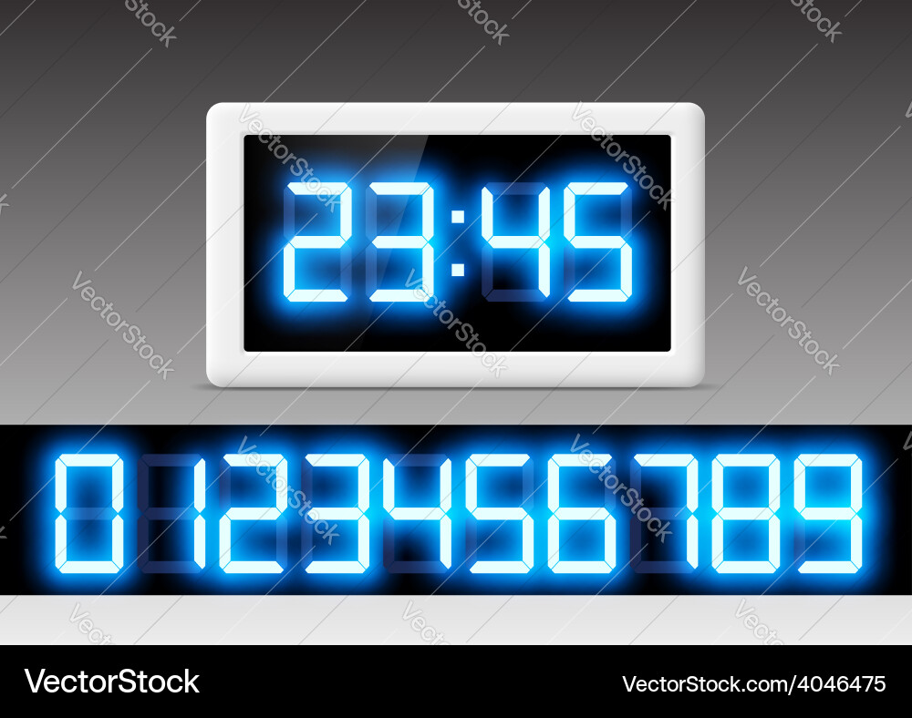 Digital Clock Display Vector Image