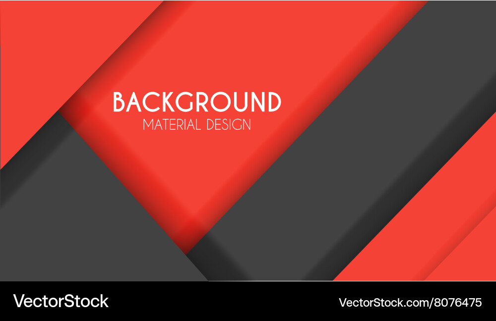 Material Style Background - Red & Black Vector Image
