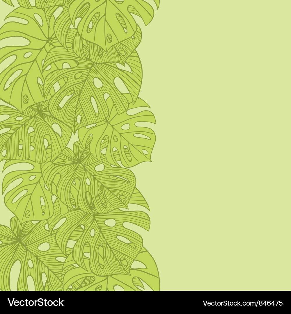Palm Leaves Pattern Vector Image