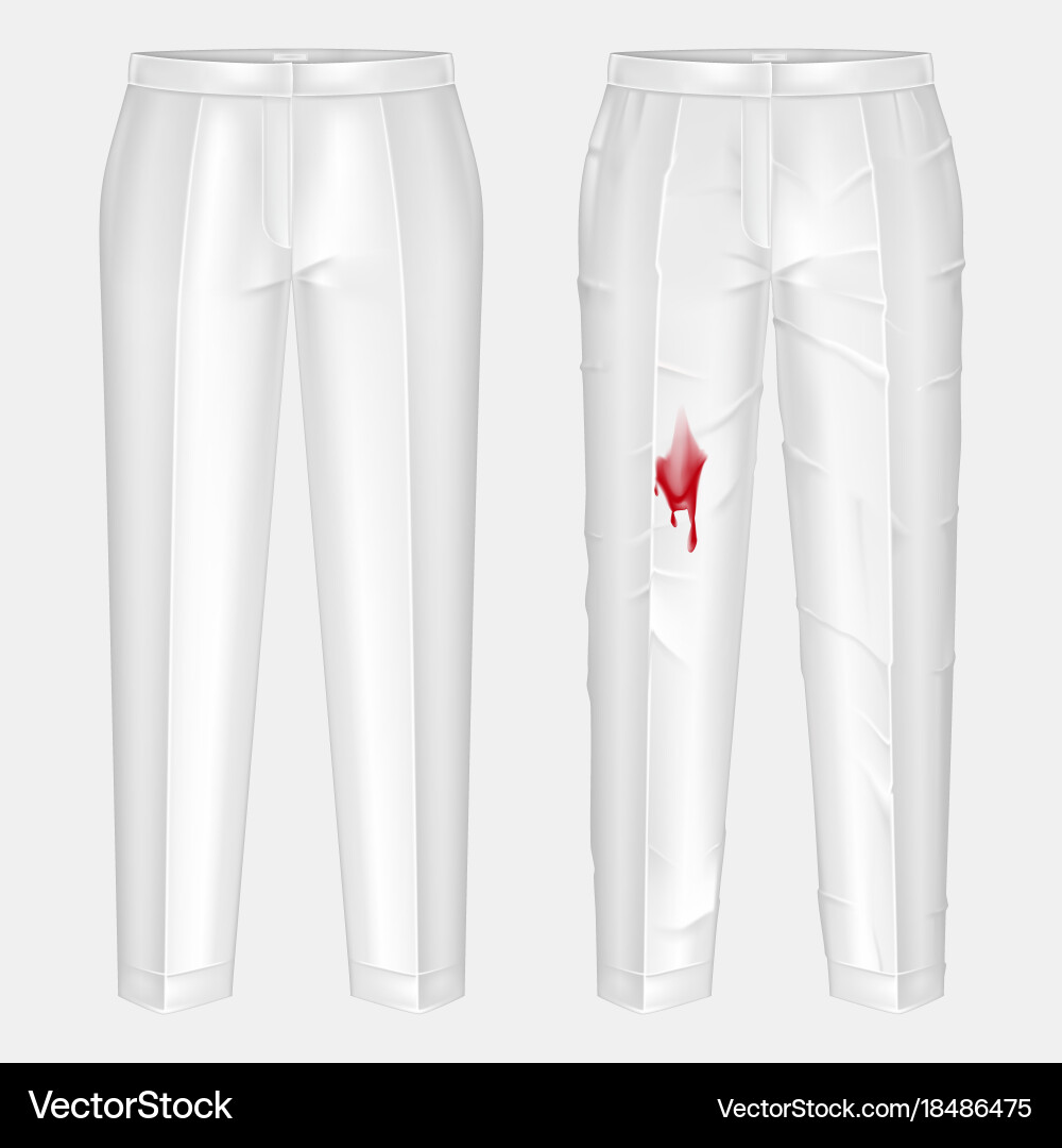 Pants stain remover experiment concept Royalty Free Vector