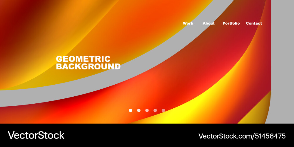 Web page design with geometric elements - circle Vector Image