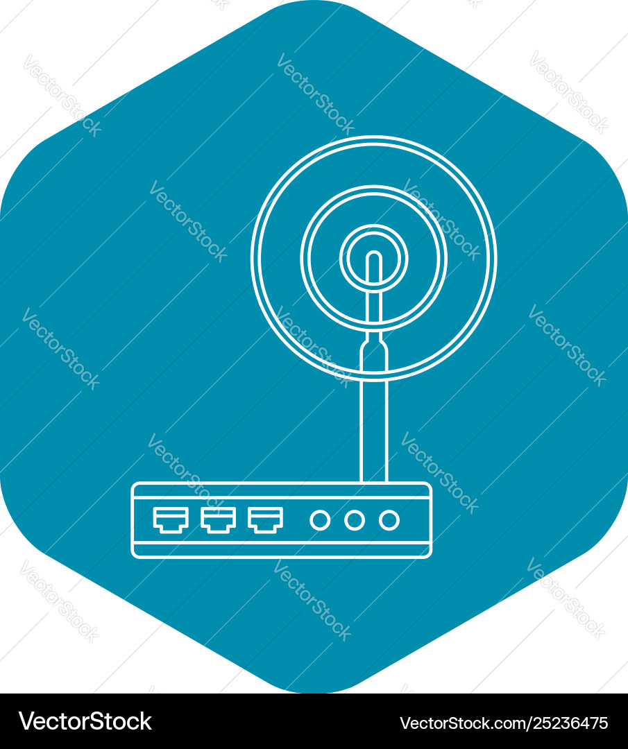 Wifi router icon outline style Vector Image