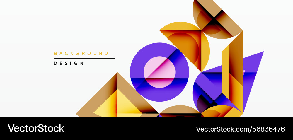 Abstract geometric composition overlapping shapes Vector Image