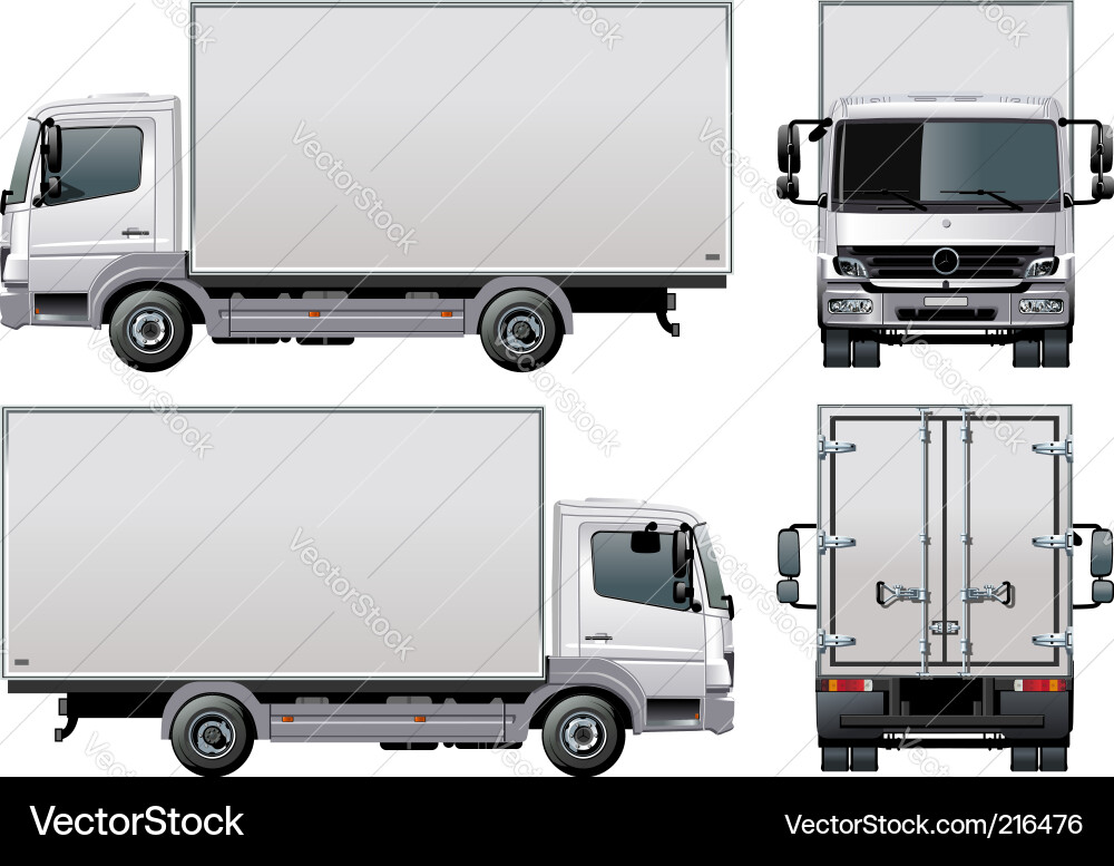 Cargo Truck Delivery Vehicle vector image