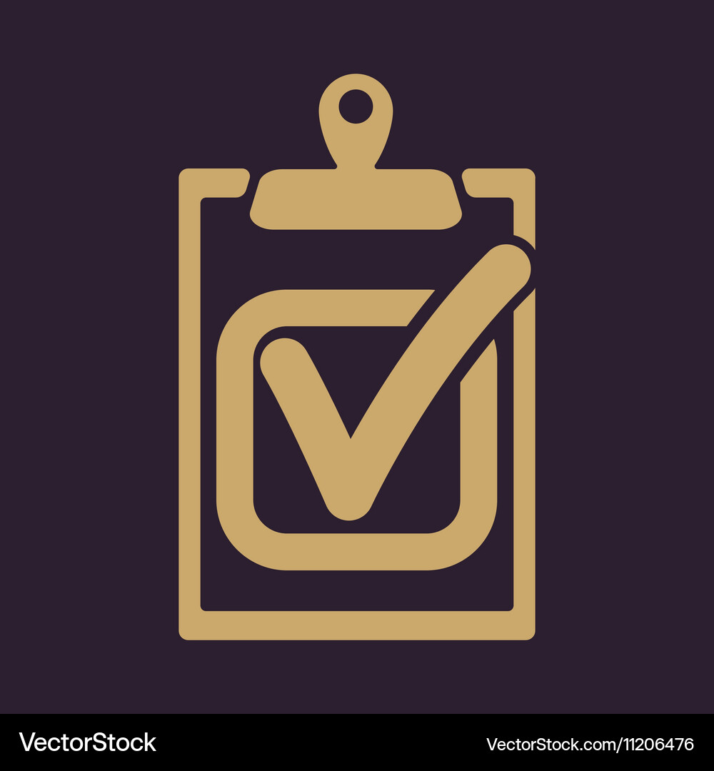 Checklist icon clipboard and executed task Vector Image