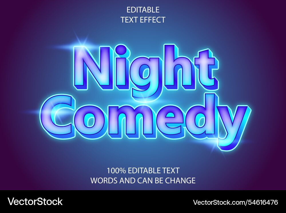 Editable text effect 3d emboss neon style Editable text effect 3d emboss neon style vector image