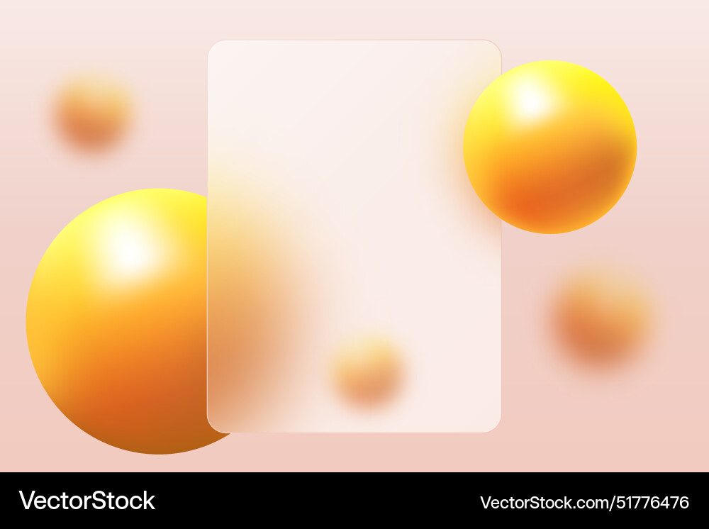 Glass morphism landing page with partition Glass morphism landing page with partition vector image