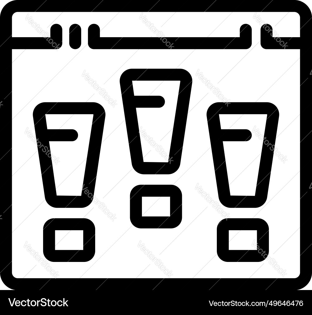 It beta verification icon outline Vector Image