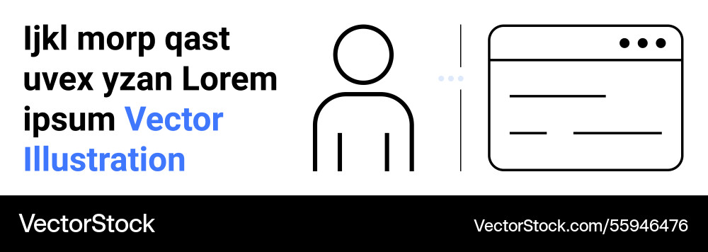Minimalist user profile and interface layout Minimalist user profile and interface layout Vector Image