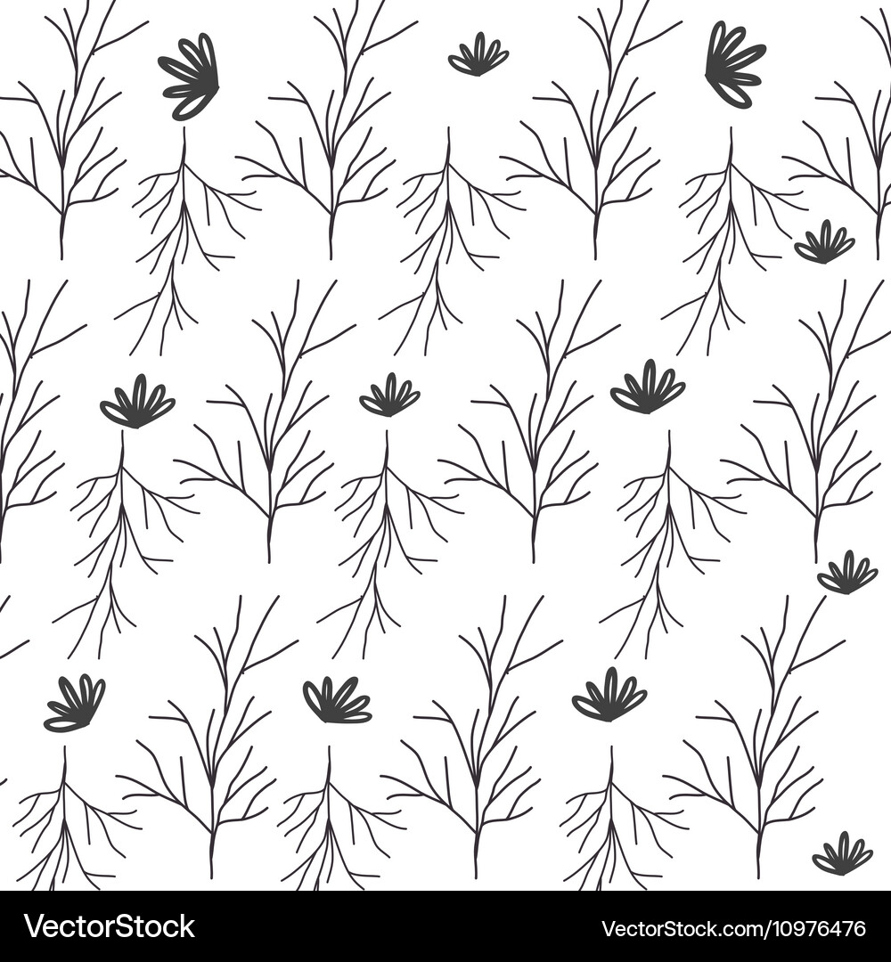 Pattern of stem with multiple branches Vector Image