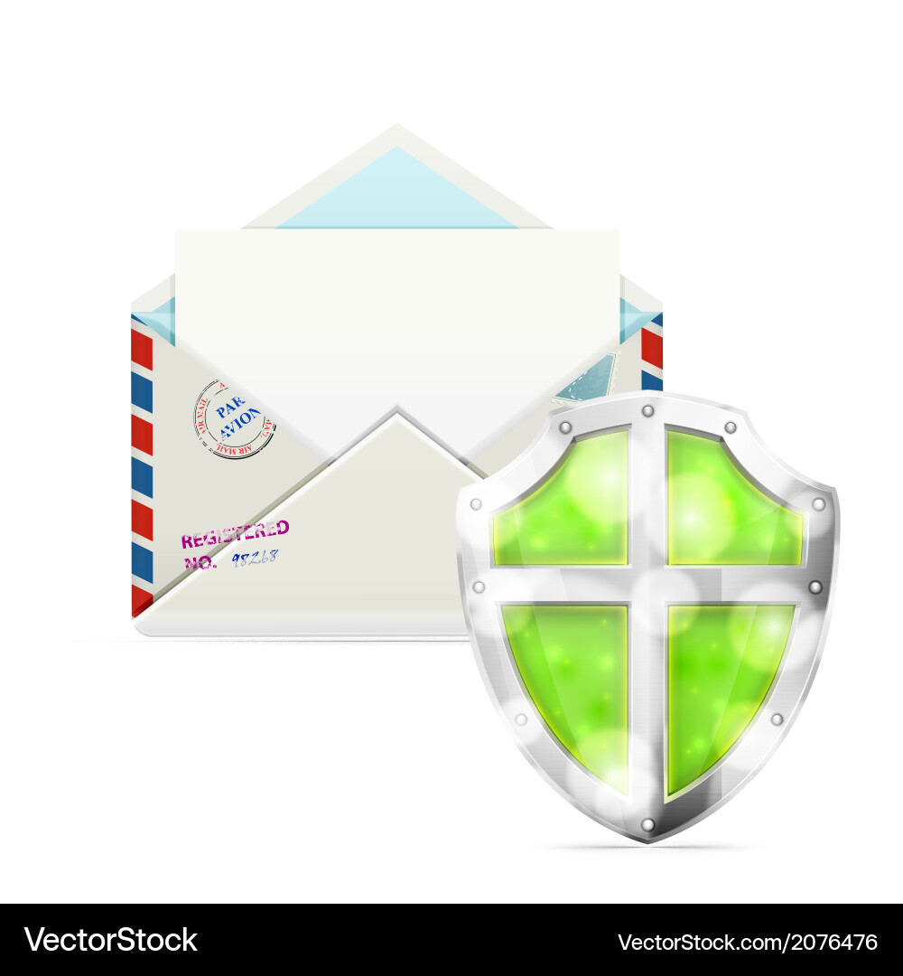 Secure Envelope Protection Vector Image