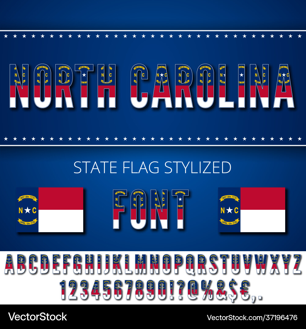 Usa state font vector image