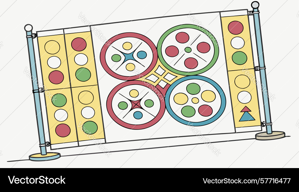 Abstract target board with circles design vector image