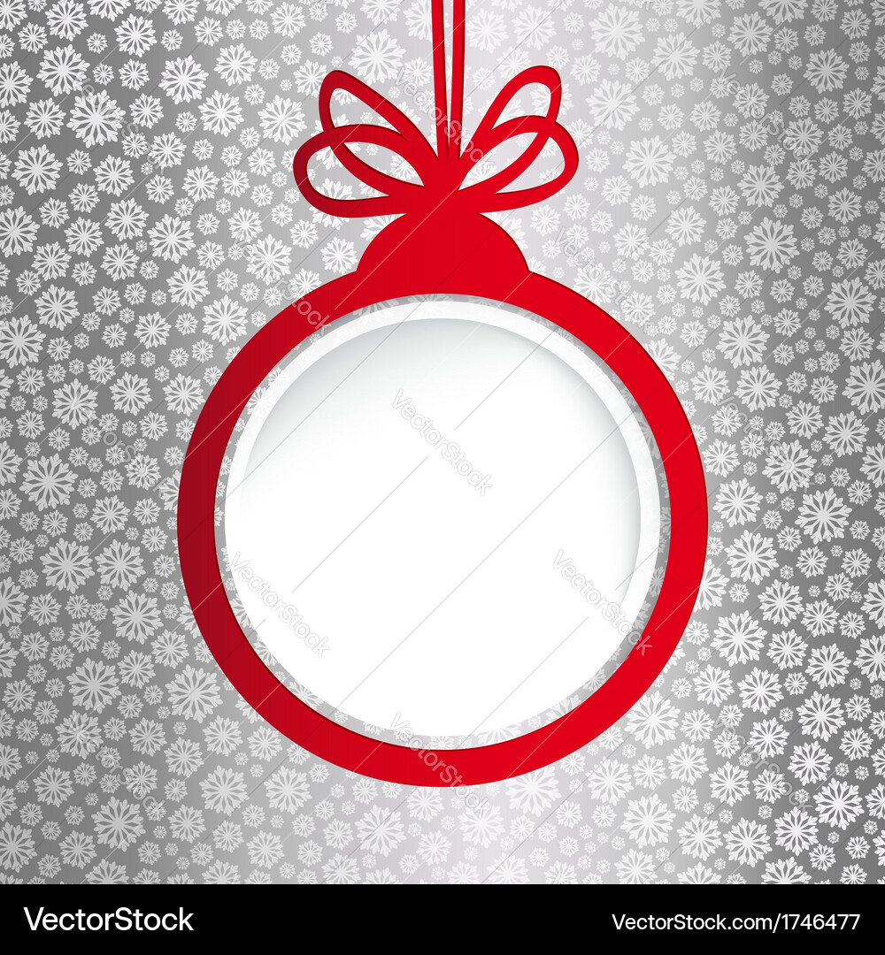 Christmas ball in form an empty frame Vector Image