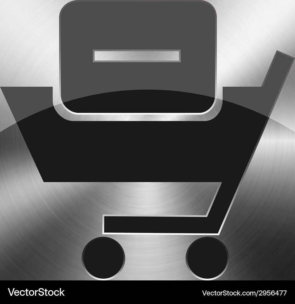 Chrome button Vector Image
